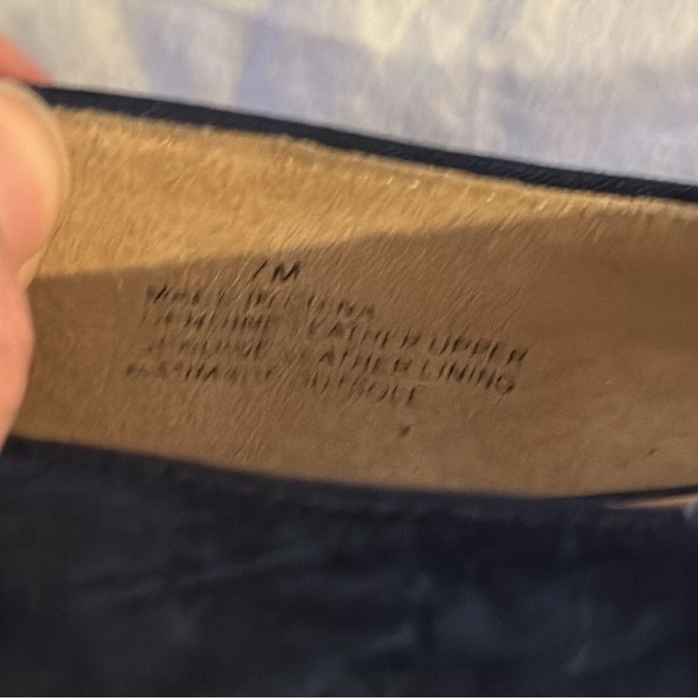 Talbots Navy Blue Embroidered Flats - Picture 6 of 9